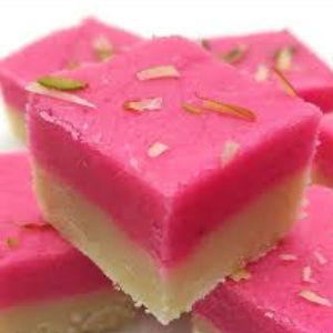 Strawberry Milk Burfi